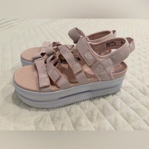 Nike Women's Light Pink Platform Sandals